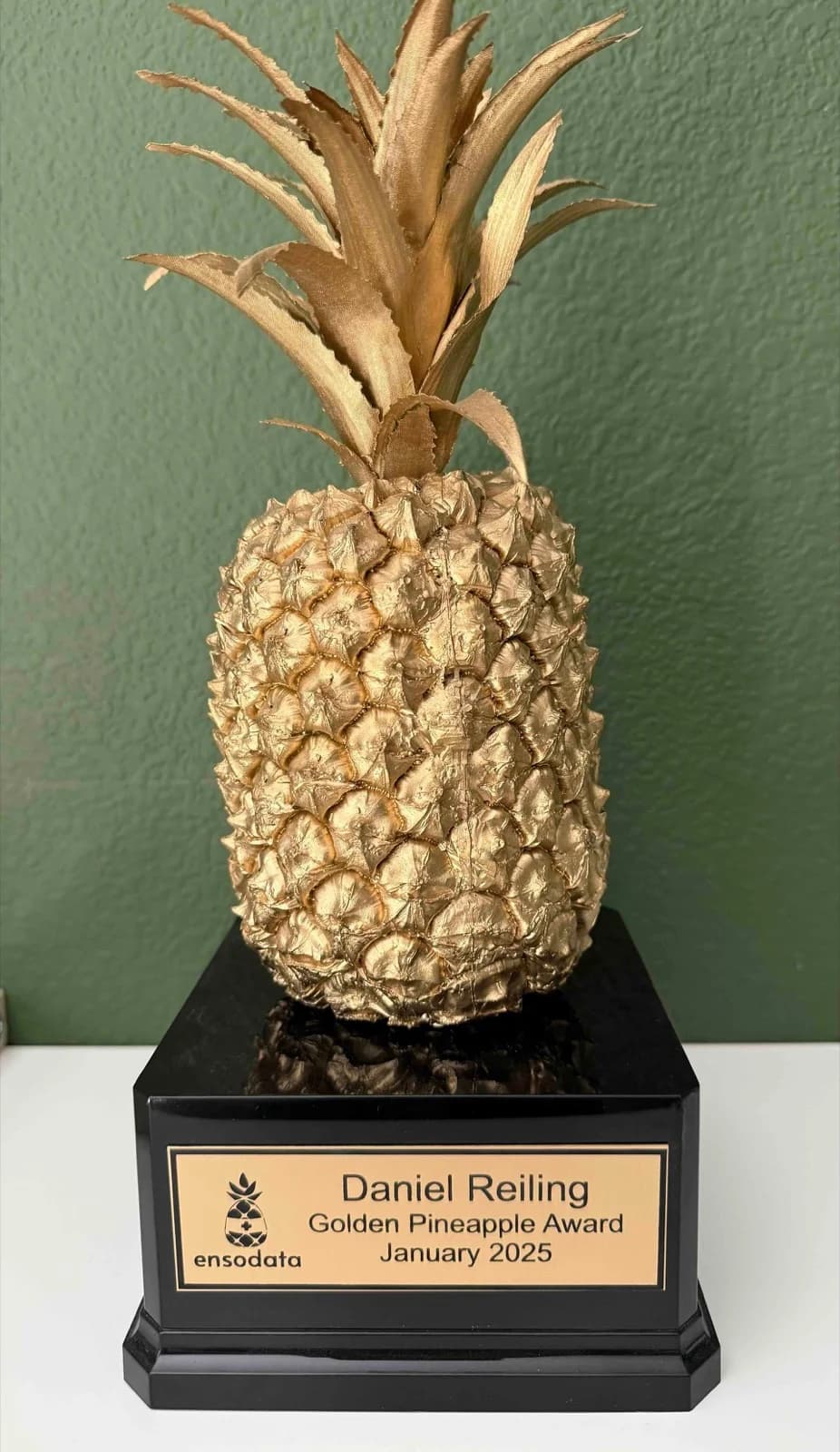 Golden Pineapple award trophy