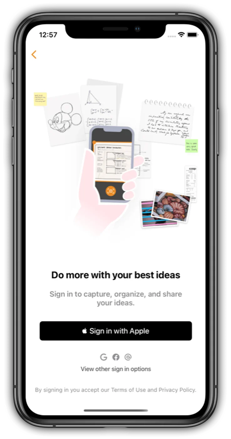 THINKERS iOS app screen
