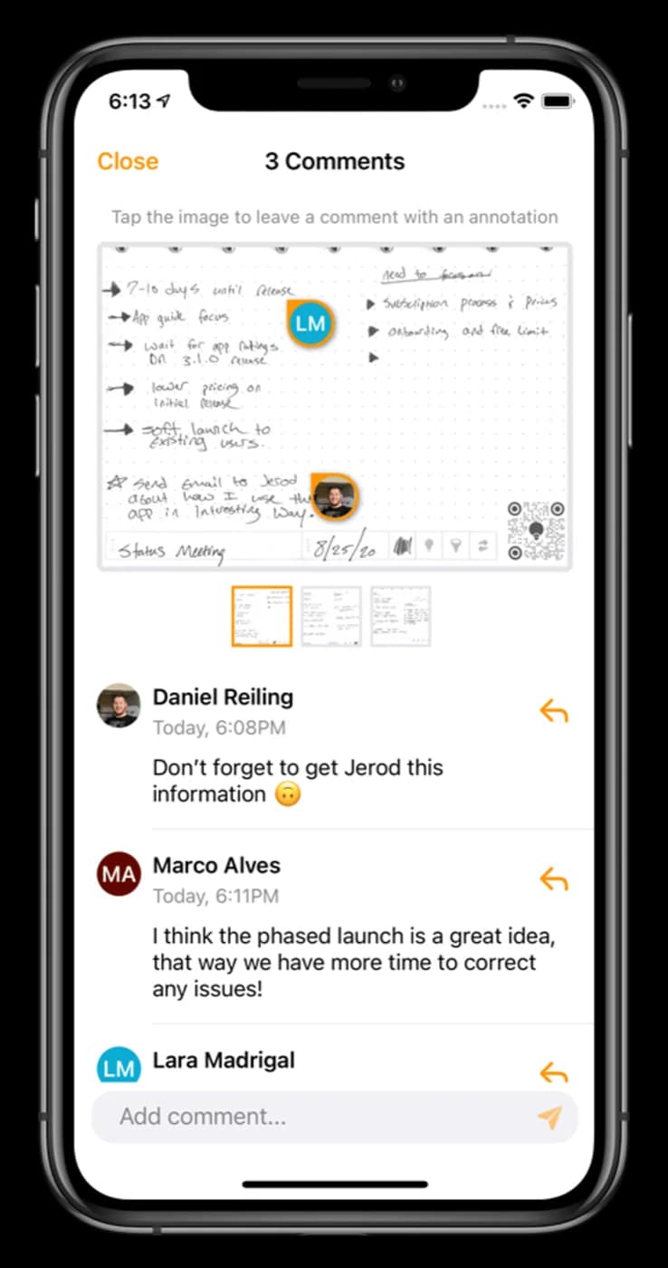 THINKERS iOS app screen
